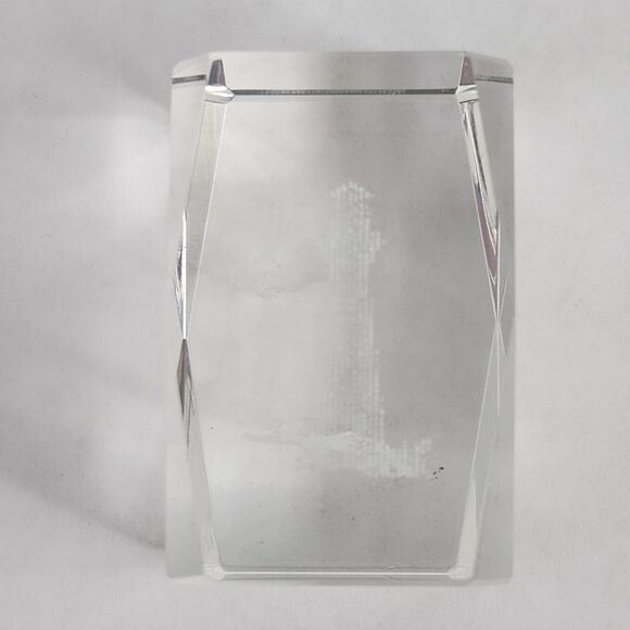 Paperweight‎ Laser Etched Prism Clear Crystal Cube Lighthouse Nautical Seagulls - Picture 8 of 13